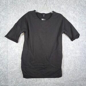 Lumiere NWT Women's Short Sleeve Pullover Tunic Top Black Size S